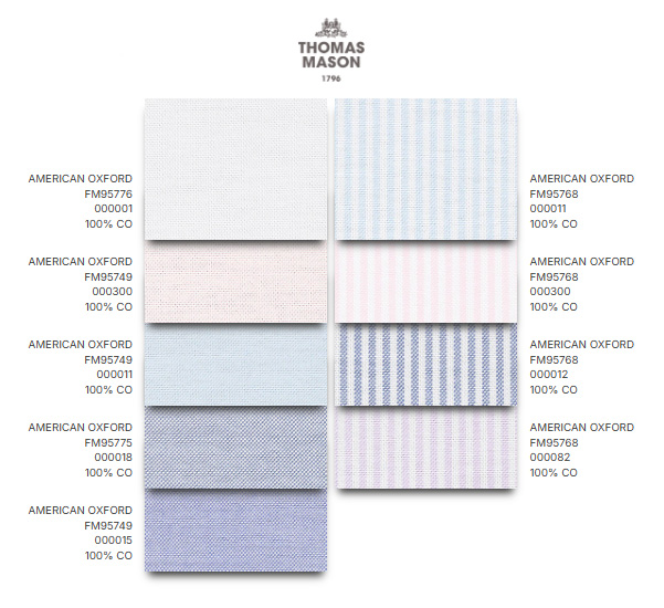 american-oxford-thomas-mason-stoffmuster Thomas Mason American Oxford-Muster